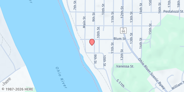 Map showing Council of Agencies at 817 Blum St., Tell City, IN