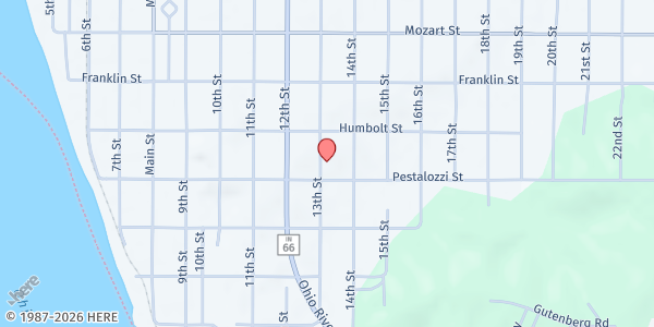Map showing Seventh-Day Adventist at 434 13th St, Tell City, IN