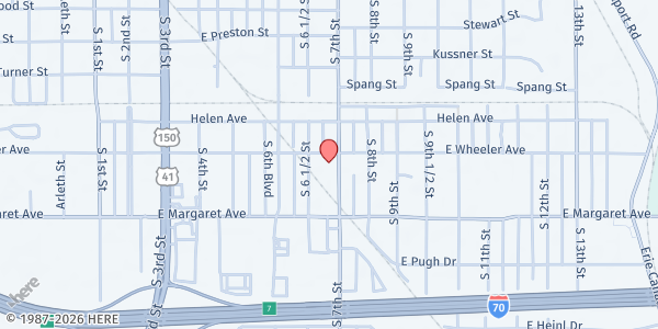 Map showing Christway Church Mobile Pantry - 2901 S. 7th St. at 2901 S. 7th St., Terre Haute, IN