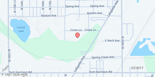 Map showing Cross Lane Church Mobile Pantry at 2204 Lafayette Av, Terre Haute, IN