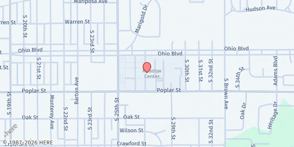 Map showing Excel Center W. Central IN at 2800 Poplar St, Terre Haute, IN