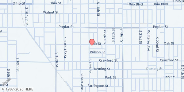 Map showing Pathways Day Center at 504 S. 15th St., Terre Haute, IN