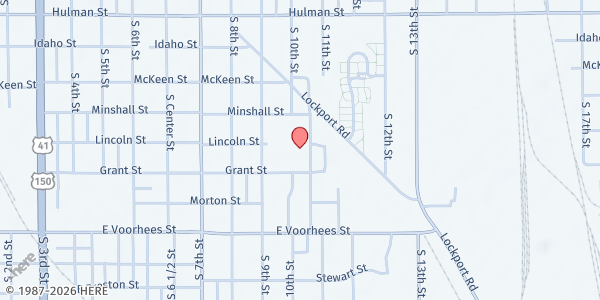 Map showing Sarah Scott Mobile Pantry - Grant Street at 1000 Grant St., Terre Haute, IN