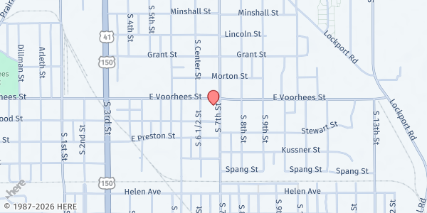 Map showing St. Margaret Mary Parish at 2405 S. 7th St., Terre Haute, IN