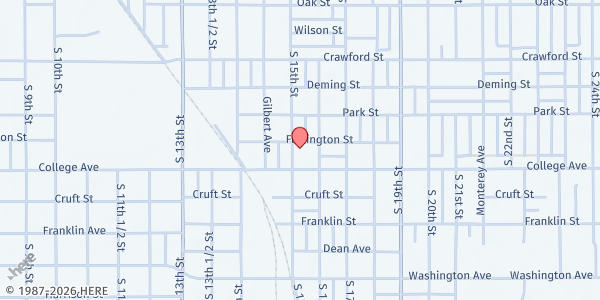 Map showing St. Paul Missionary Baptist Church at 1000 S. 15th St., Terre Haute, IN