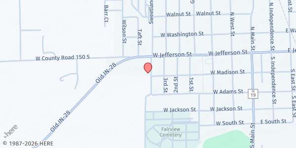 Map showing Good Shepherd Food Pantry at 120 S. 4th St., Tipton, IN