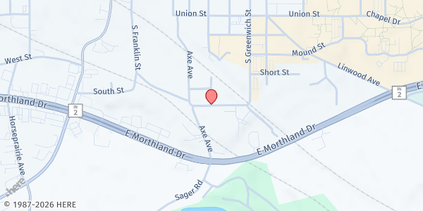 Map showing Daybreak Shelter at 500 Don Hovey Drive, Valparaiso, IN