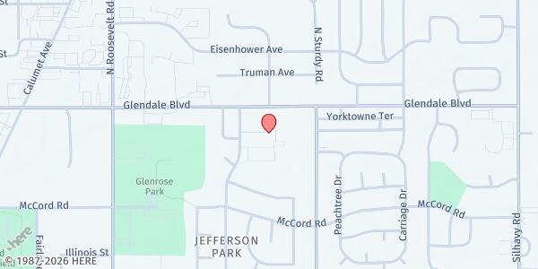 Map showing Immanuel Lutheran at 1700 Monticello Park Dr., Valparaiso, IN