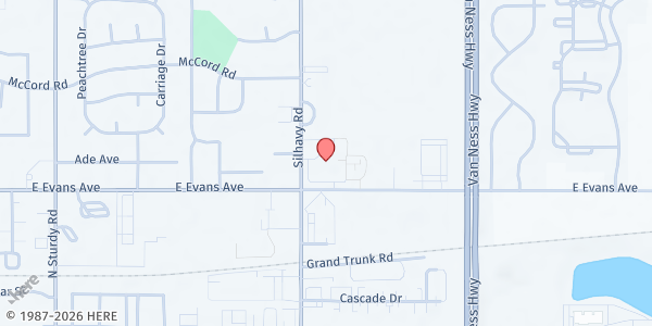 Map showing OE / Shared Table Pantry at 2801 Evans Ave, Valparaiso, IN