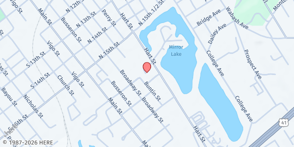 Map showing Misfit Missions at 1703 Hart St., Vincennes, IN