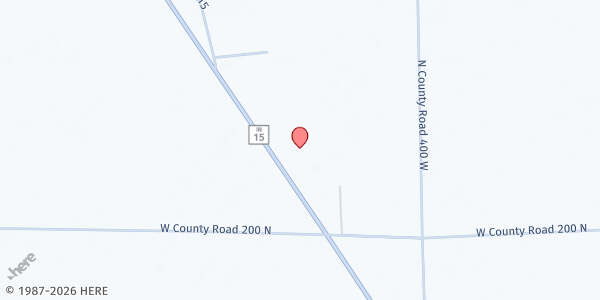Map showing Tailgate at Bachelor Creek Church of Christ at 2147 IN-15, Wabash, IN