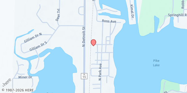 Map showing God's Highway To Heaven Church at 555 Weber St., Warsaw, IN