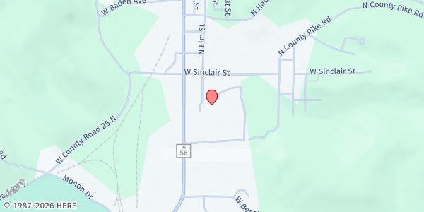Map showing Springs Valley Food Pantry at 8331 IN-56, West Baden Springs, IN