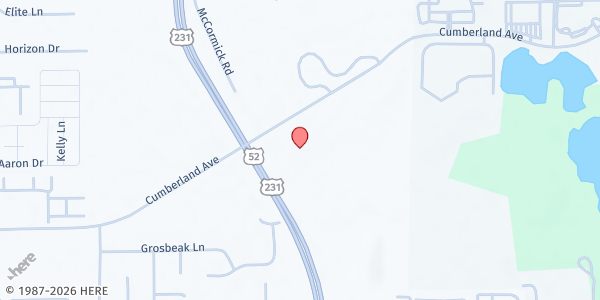 Map showing Connection Point Church at 2541 Cumberland Ave., West Lafayette, IN