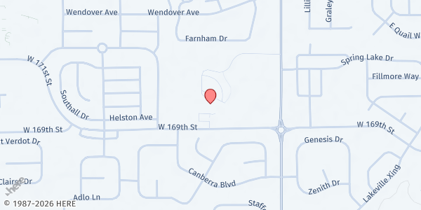 Map showing St. Maria Goretti Shepherd's Gate Food Pantry at 17102 Spring Mill Road, Westfield, IN