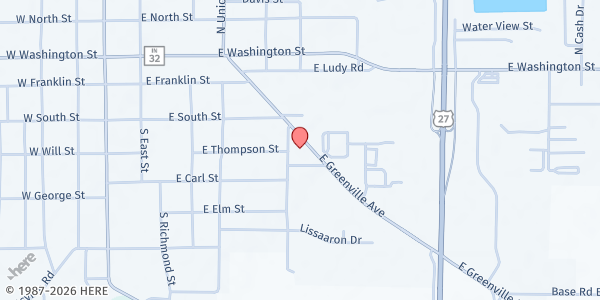 Map showing The Journey Home at 325 S Oak Street, Winchester, IN