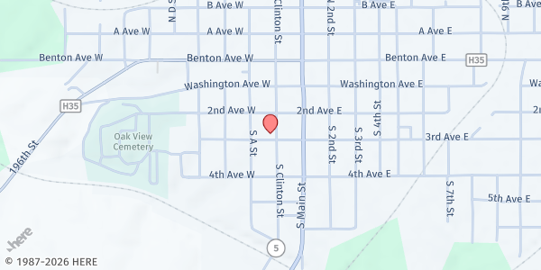 Map showing SCICAP Albia at 221 S. Clinton St., Albia, IA