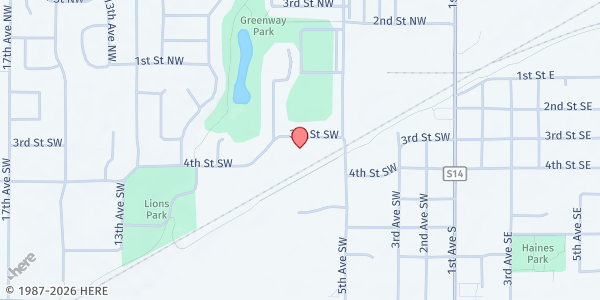 Map showing Caring Hands Food Pantry at 602 3rd St SW, Altoona, IA