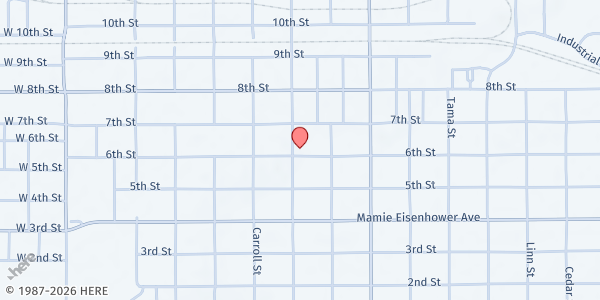 Map showing IMPACT Boone at 606 Greene St, Boone, IA