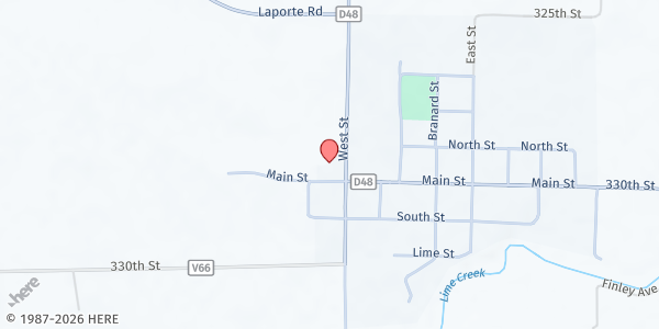 Map showing Brandon Area Community Center at Brandon Area Community Center, Brandon, IA