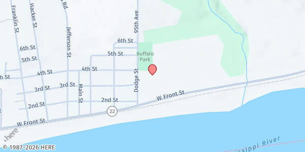 Map showing Buffalo Food Pantry at 329 Dodge St, Buffalo, IA