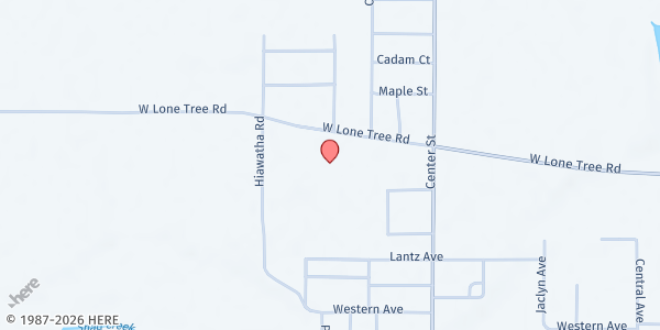 Map showing North Cedar Nazarene Food Pantry at 1210 W. Lone Tree Road, Cedar Falls, IA