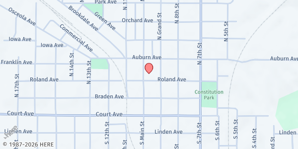 Map showing Chariton First United Methodist Church at 923 Roland Ave, Chariton, IA