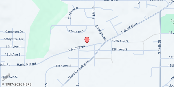 Map showing Against the Ropes at 1850 S Bluff Blvd, Clinton, IA