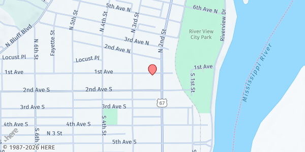 Map showing Information and Referral Services at 219 1st Avenue, Clinton, IA