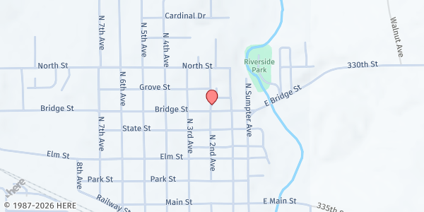Map showing Coon Rapids - Bayard Food Pantry at 519 2nd Ave., Coon Rapids, IA