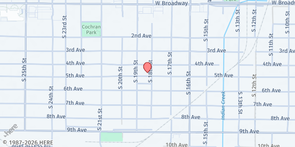 Map showing Care & Share Pantry at 1808 5th Ave, Council Bluffs, IA