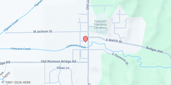 Map showing Crescent Food Pantry at 720 Old Lincoln Hwy, Crescent, IA