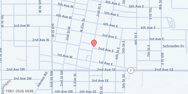Map showing NEICAC Howard County at 204 2nd Ave E, Cresco, IA