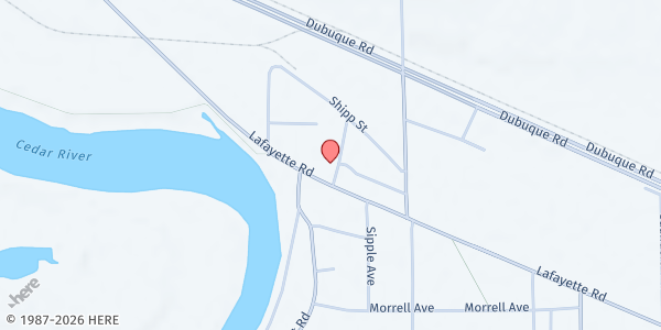 Map showing Countryside Vineyard at 3467 Lafayette Rd, Evansdale, IA