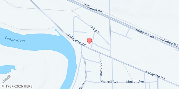 Map showing Countryside Vineyard Church at 3467 Lafayette Rd, Evansdale, IA