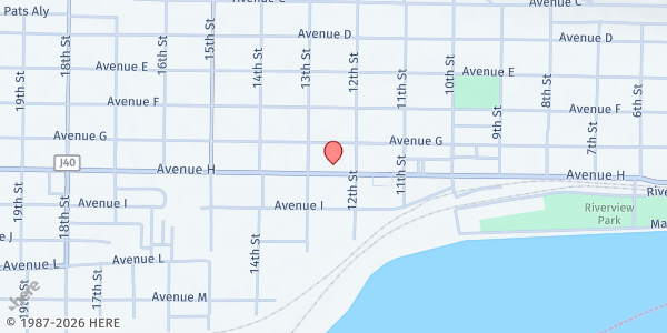 Map showing City Hope Foundation at 1219 Avenue H, Fort Madison, IA