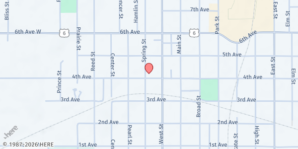 Map showing MICA - Mid Iowa Community Action at 611 4th Ave., Grinnell, IA