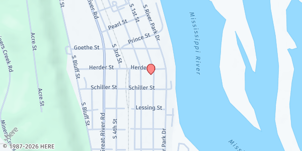 Map showing Family Resource Center Food Pantry at 510 South 1st St., Guttenberg, IA