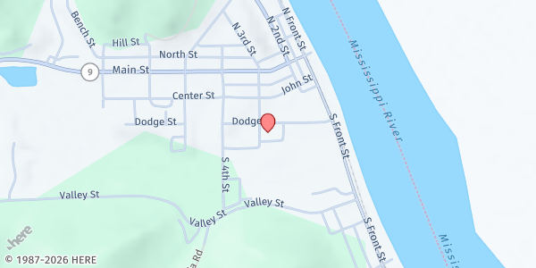 Map showing Lansing Iowa Food Trust (LIFT) at 220 South 3rd Street, Lansing, IA