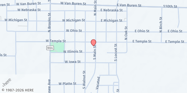 Map showing Lenox Neighborhood Center at 110 S Main St, Lenox, IA