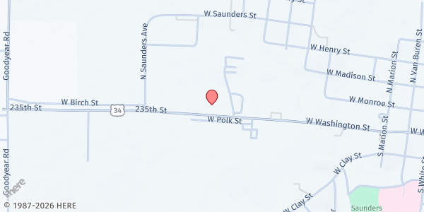 Map showing Tolson Community Action Center- Mt. Pleasant at 1303 W. Washington St, Mt. Pleasant, IA