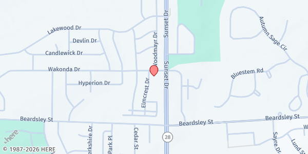 Map showing Norwalk Area Food Pantry at 4380 Wakonda Dr, Norwalk, IA