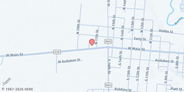 Map showing New Opportunities Inc. - Sac City at 1710 West Main St, Sac City, IA