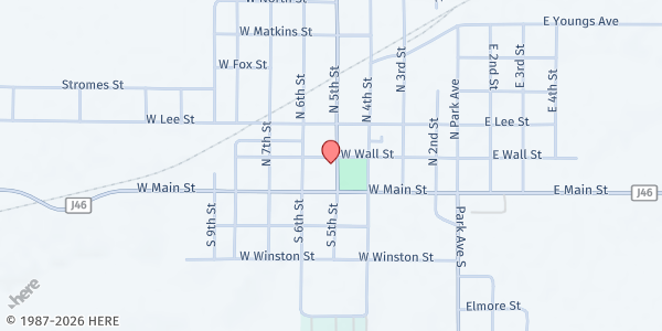 Map showing Seymour Food Pantry at 135 N 5th St, Seymour, IA