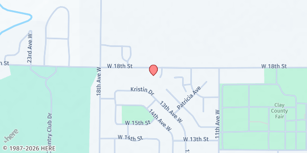 Map showing Storehouse Food Pantry at 1410 W. 18th St., Spencer, IA