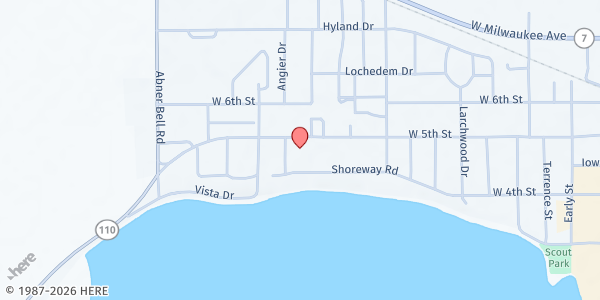 Map showing St. Mark Lutheran Church at 1614 West 5th St, Storm Lake, IA