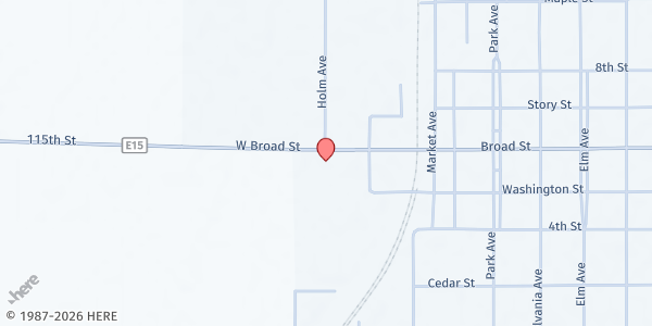 Map showing Loaves & Fishes at 204 W Broad St, Story City, IA