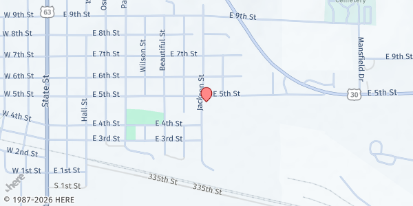Map showing Tama Meskwaki at 900 E. 5th St., Tama, IA
