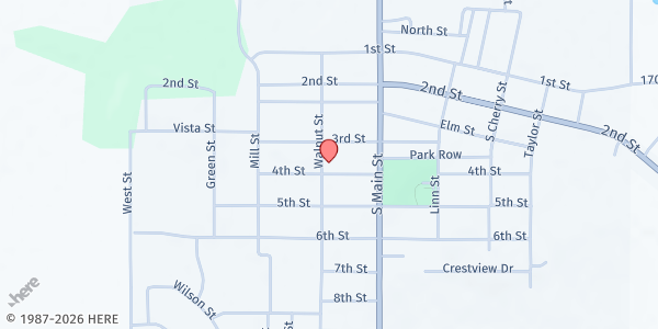 Map showing CHAT Pantry at 307 Walnut St., Traer, IA