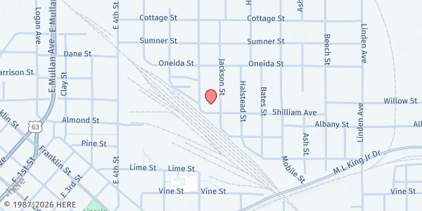 Map showing Union Missionary at 209 Jackson St., Waterloo, IA